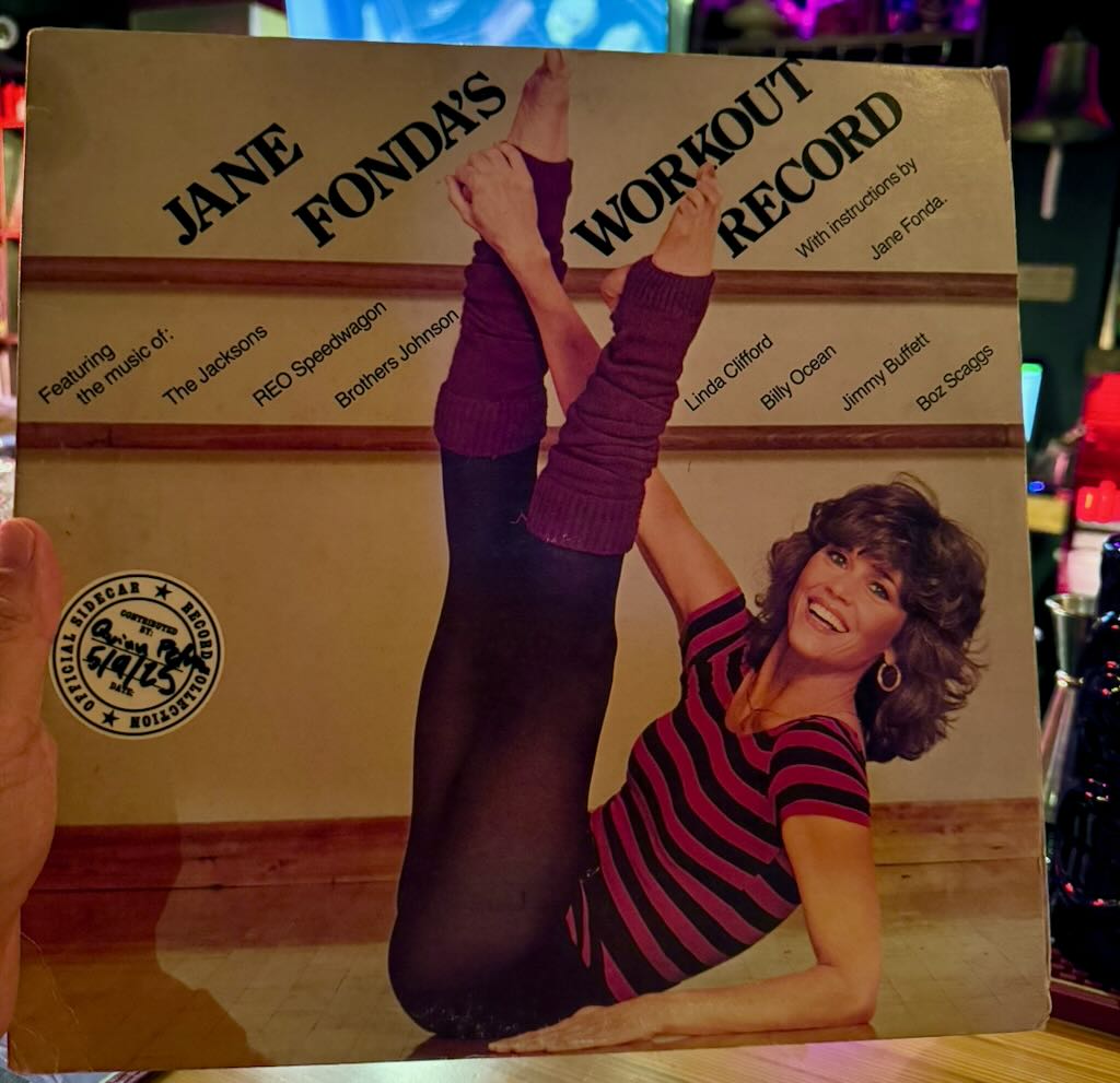 A Jane Fonda workout vinyl record